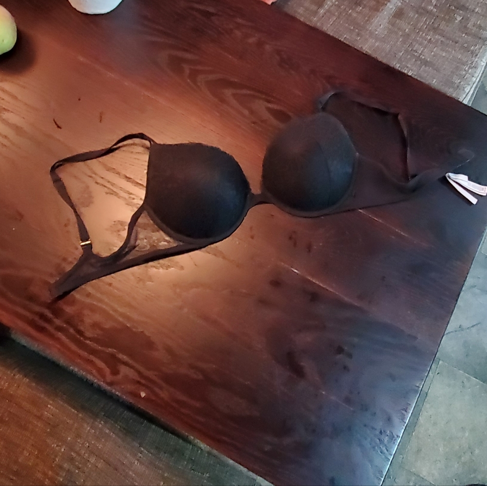Victorias Secret lightly padded black lace bra
